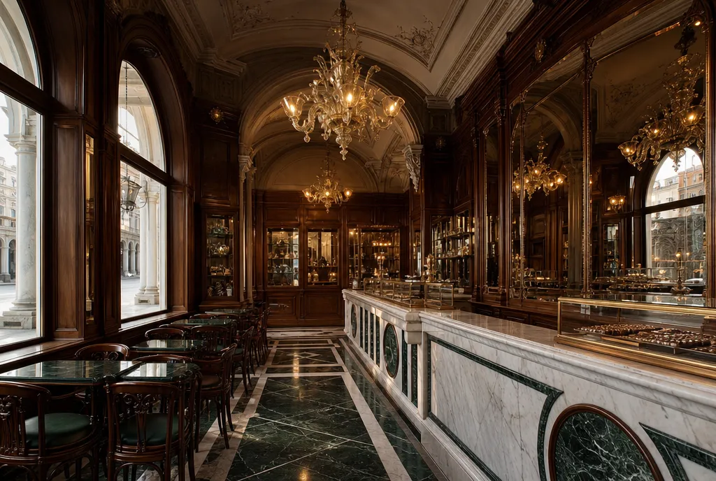 Il salone storico sotto i portici di Piazza San Carlo
